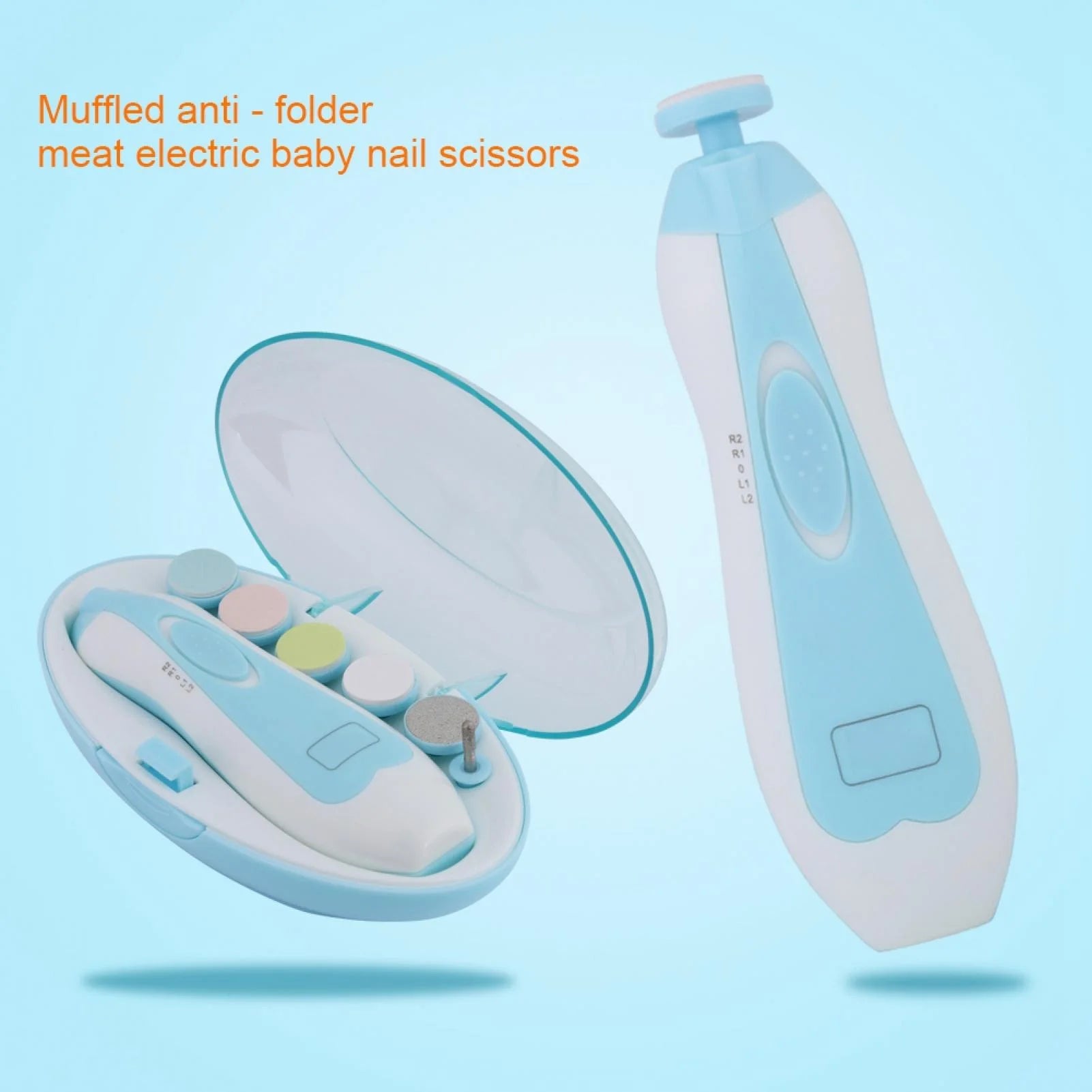 Baby Nail Trimmer, Newborn Infant Toddler Safe Electric Nail Clipper Grinding Polish and Trim Device for Toes & Fingernails-Care