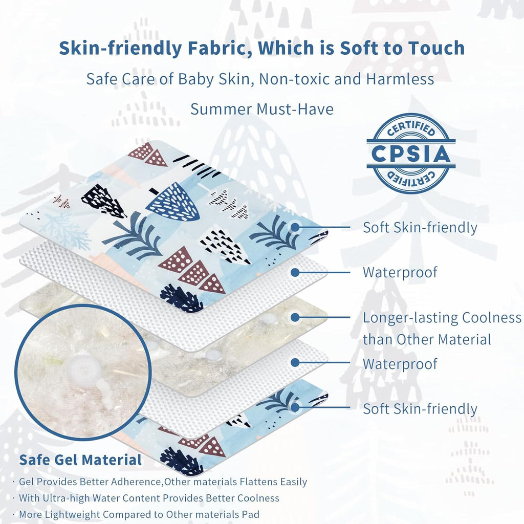 Gel Car Seat Cooler Pad for Children,Summer Breathable Ice Stroller Cooler Mat,Multifunctional Baby Cooling Pad Suitable for Stroller, Baby Dining Chair, Child Safety Seat