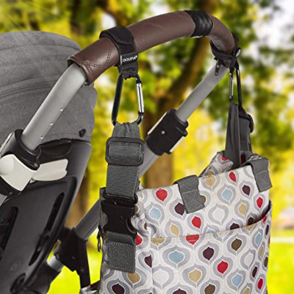 Baby Stroller Hooks Clips - Zinc Alloy Multifunctional Hooks 361-Degree Rotating Firm Non-Slip Stroller Hook for Buggy Baby Carrier Bike Bicycle Car Headrest