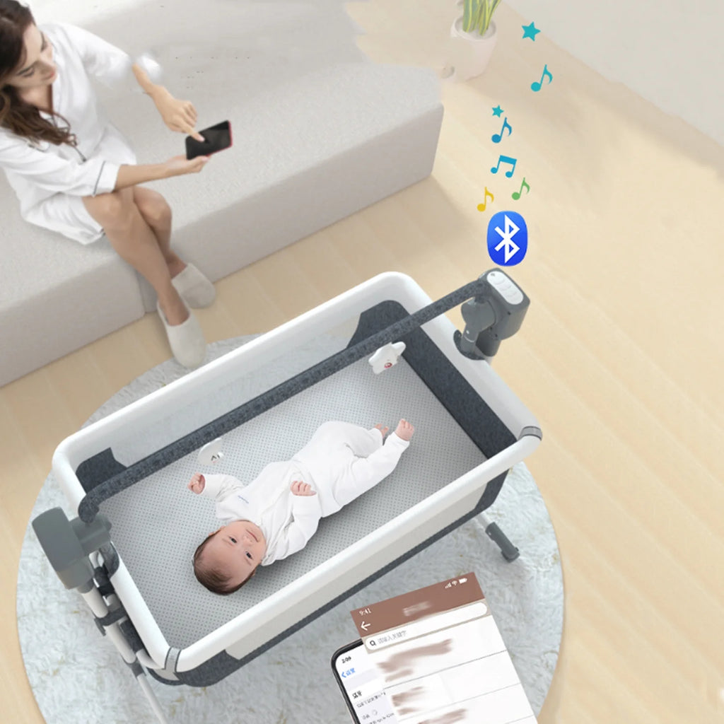 Baby Bassinet, Newborn Bedside Sleeper, Rocking Crib, Folding Portable  Infant Cradle