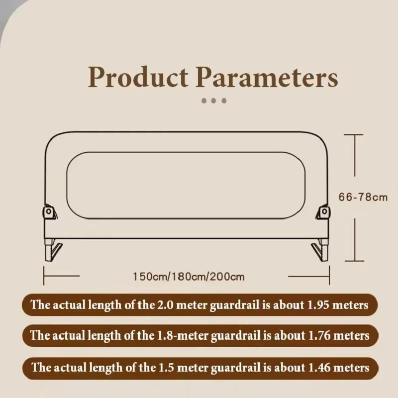 Bed Guardrail anti Fall Baby Safety Bed Barrier Portable Crib Cover Adjustable Bed Rail Guard Bedroom Crib Bumpers