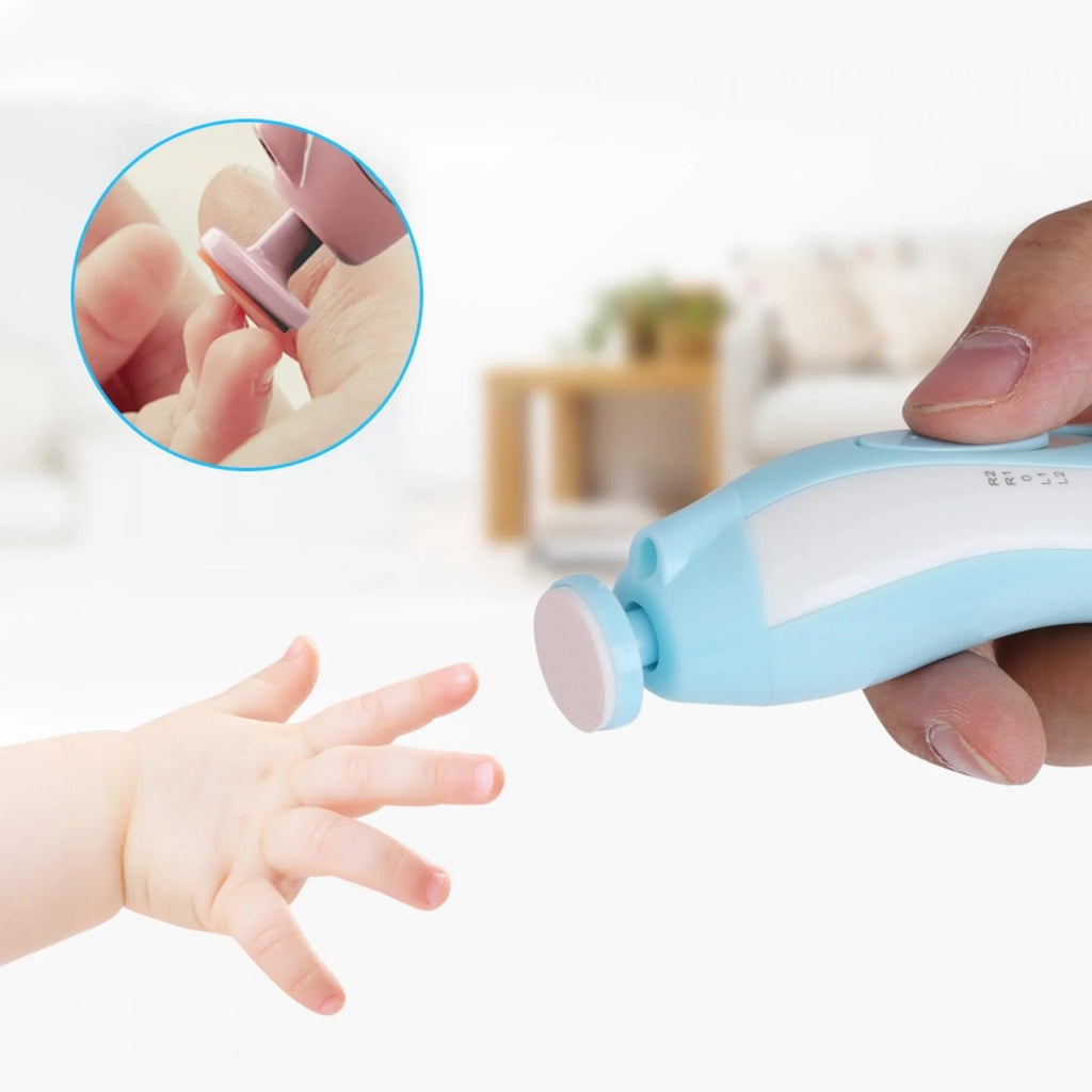 Baby Nail Trimmer, Newborn Infant Toddler Safe Electric Nail Clipper Grinding Polish and Trim Device for Toes & Fingernails-Care